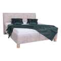 Polstret seng med madras og opbevaringsplads VIOLET 180x200 cm beige