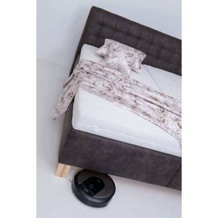 Polstret seng med madras og opbevaringsplads VIOLET 180x200 cm mørkegrå