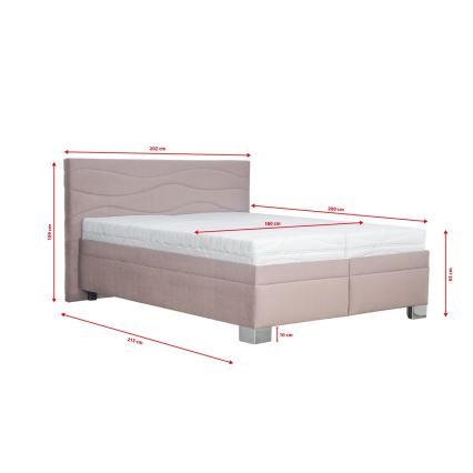 Polstret seng med madras WINDSOR 180x200 cm beige