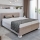Polstret seng med madras WINDSOR 180x200 cm i beige