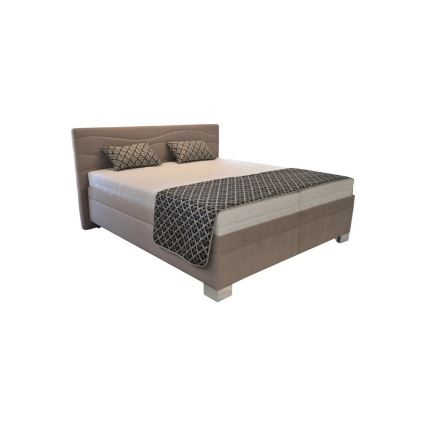 Polstret seng med madras WINDSOR 180x200 cm i beige