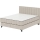 Polstret seng med madrasser og topmadras med opbevaringsplads ALICIA 160x200 cm beige