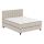 Polstret seng med madrasser og topmadras samt opbevaringsplads ALICIA 140x200 cm beige