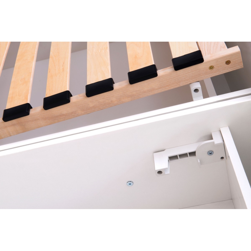 Polstret seng med opbevaring MARIA 160x200 cm – uden madras, antracit