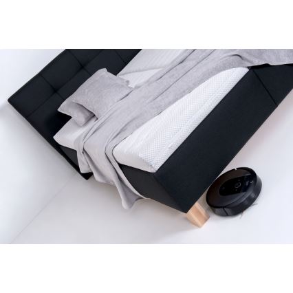 Polstret seng med opbevaring MARIA 160x200 cm – uden madras, antracit