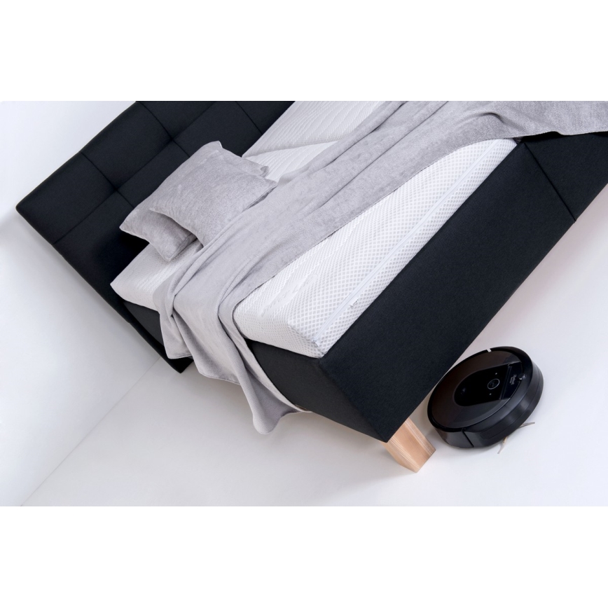 Polstret seng med opbevaring MARIA 160x200 cm – uden madras, antracit