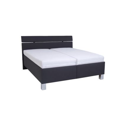 Polstret seng med opbevaringsplads uden madras ALIS 160x200 cm antracit