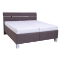 Polstret seng med opbevaringsplads uden madras ALIS 160x200 cm brun
