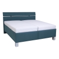 Polstret seng med opbevaringsplads uden madras ALIS 160x200 cm petrol