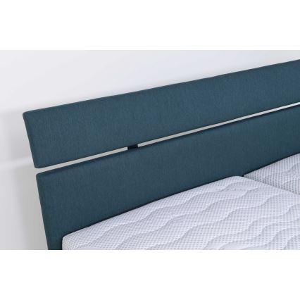 Polstret seng med opbevaringsplads uden madras ALIS 160x200 cm petrol