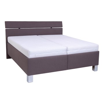Polstret seng med opbevaringsplads uden madras ALIS 180x200 cm brun