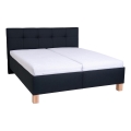 Polstret seng med opbevaringsplads uden madras MARIA 160x200 cm antracit