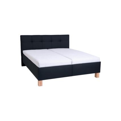 Polstret seng med opbevaringsplads uden madras MARIA 160x200 cm antracit