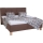 Polstret seng med opbevaringsplads uden madras MARIA 160x200 cm brun