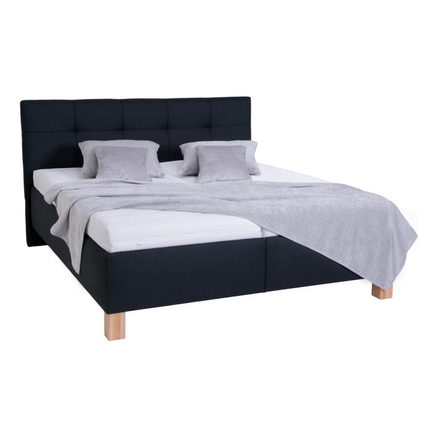 Polstret seng med opbevaringsplads, uden madras, MARIA 180x200 cm antracit