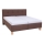 Polstret seng med opbevaringsplads uden madras MARIA 180x200 cm brun
