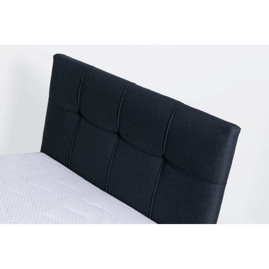 Polstret seng med opbevaringsplads uden madras MARIA ONE 90x200 cm antracit
