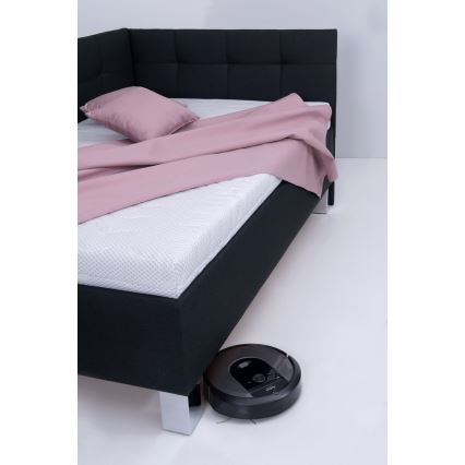 Polstret seng med opbevaringsplads uden madras MARIA PETITE 120x200 cm antracit