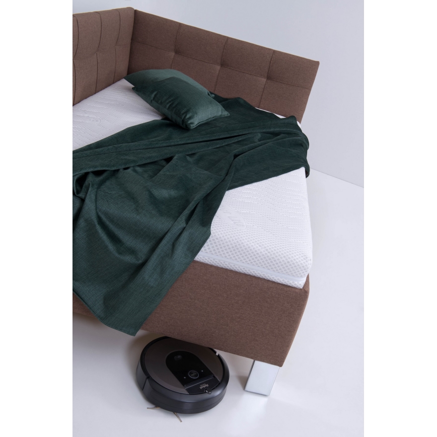 Polstret seng med opbevaringsplads uden madras MARIA PETITE 120x200 cm brun