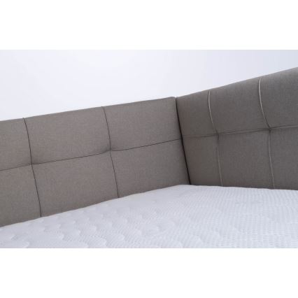 Polstret seng med opbevaringsplads uden madras MARIA PETITE 120x200 cm taupe