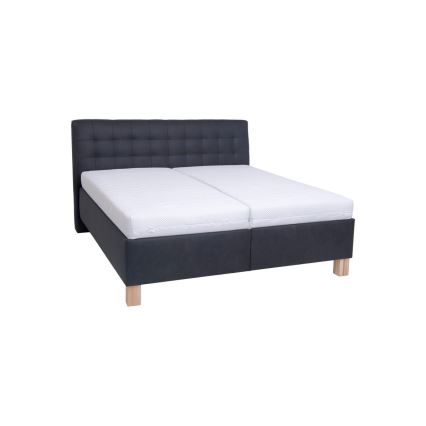 Polstret seng med opbevaringsplads uden madras VIOLET 160x200 cm antracit