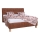 Polstret seng med opbevaringsplads uden madras VIOLET 160x200 cm cognacfarvet