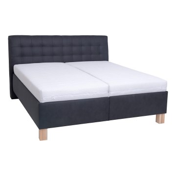 Polstret seng med opbevaringsplads uden madras VIOLET 180x200 cm antracit