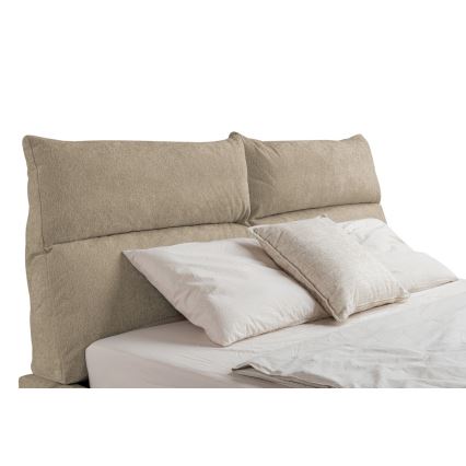 Polstret seng uden madras BASIL 180x200 cm beige