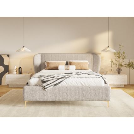 Polstret seng uden madras DALIA 160x200 cm beige
