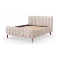 Polstret seng uden madras FLORA 180x200 cm beige