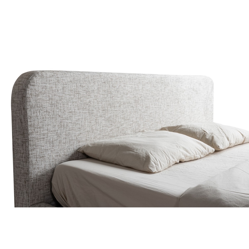 Polstret seng uden madras LAJLA 180x200 cm beige