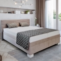 Polstret seng uden madras WINDSOR 180x200 cm beige