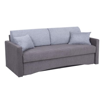 Polstret sofa m. armlæn foldbar PAUL grå