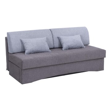 Polstret sofa uden armlæn foldbar PAUL grå