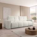 Polstret udtrækbar 3-personers sofa med opbevaringsrum ALMADA beige