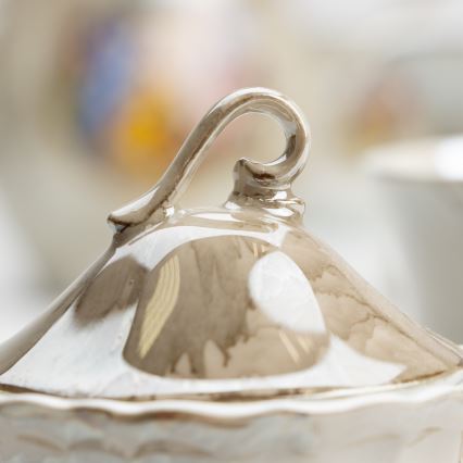 Porcelæn tesæt marmor brun