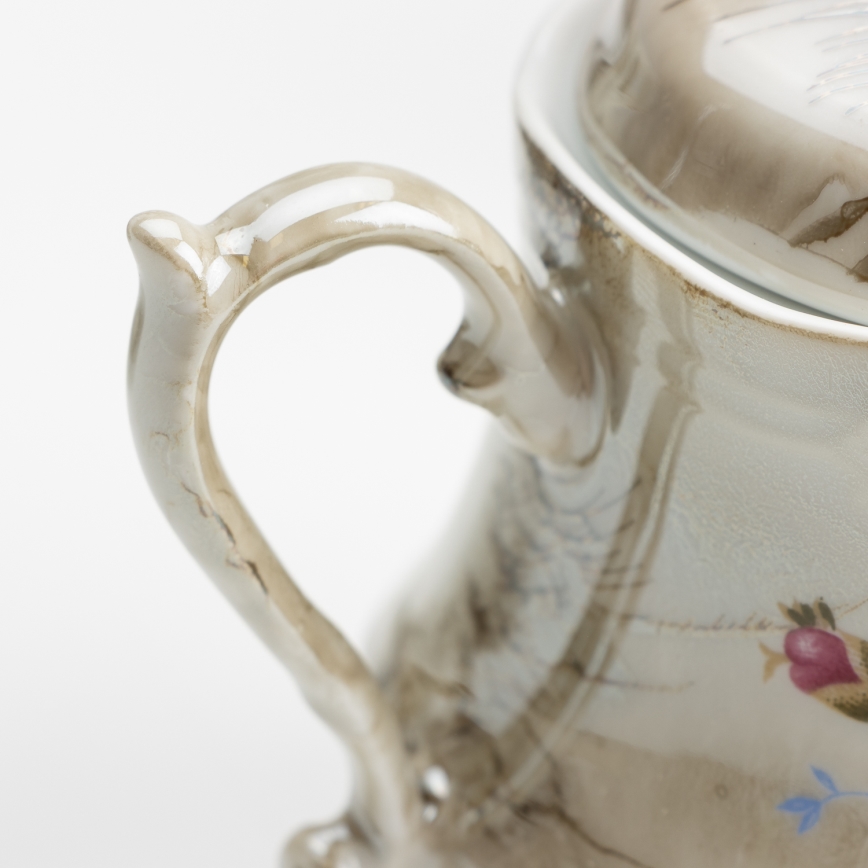 Porcelæn tesæt marmor brun rose