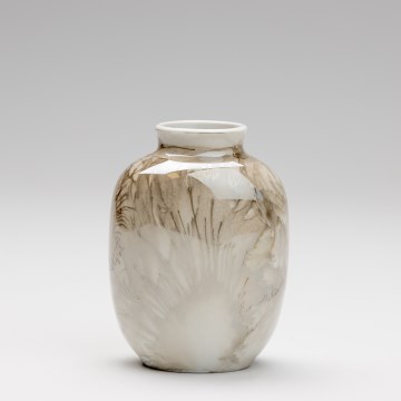 Porcelæn vase 12,5x9 cm brun
