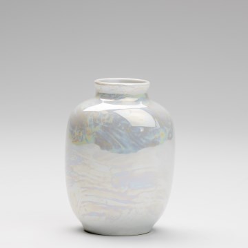 Porcelæn vase 12,5x9 cm perleagtig hvid