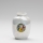 Porcelæn vase 12,5x9 cm perleagtig hvid mønster