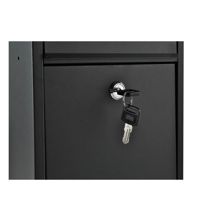 Postkasse 21,7x32 cm sort