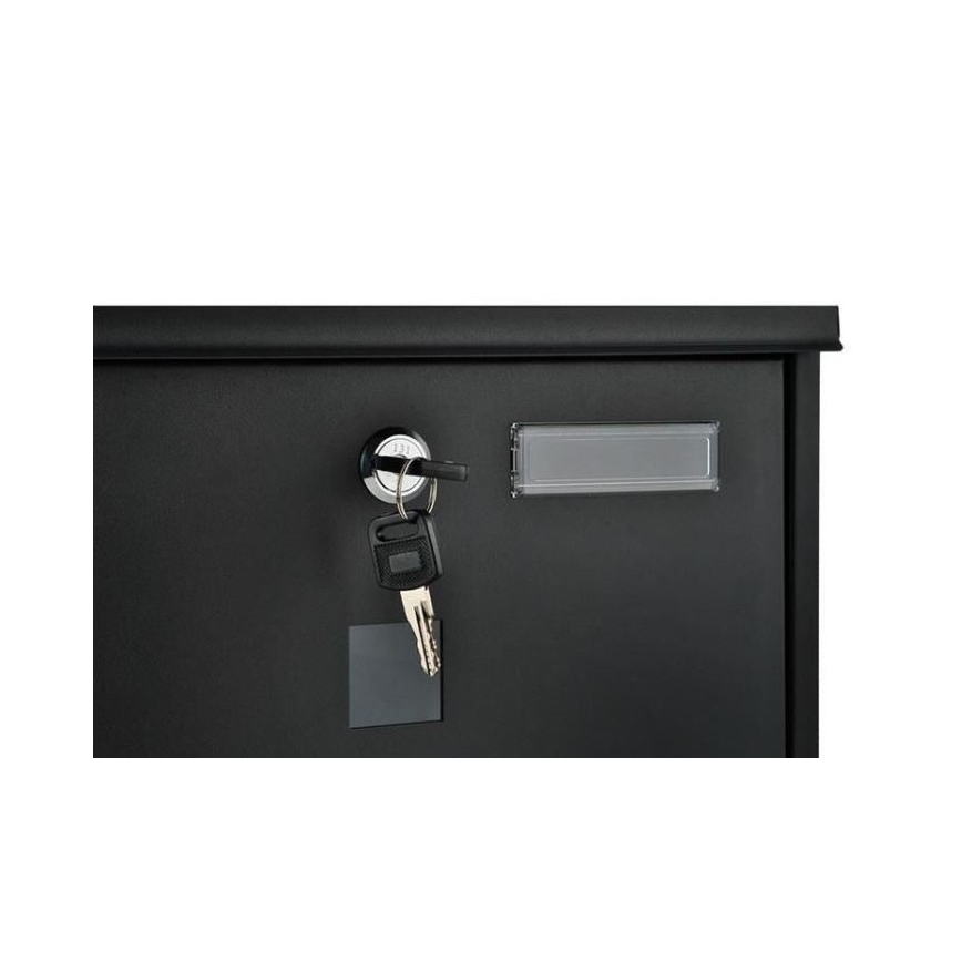 Postkasse 34x30,7 cm sort