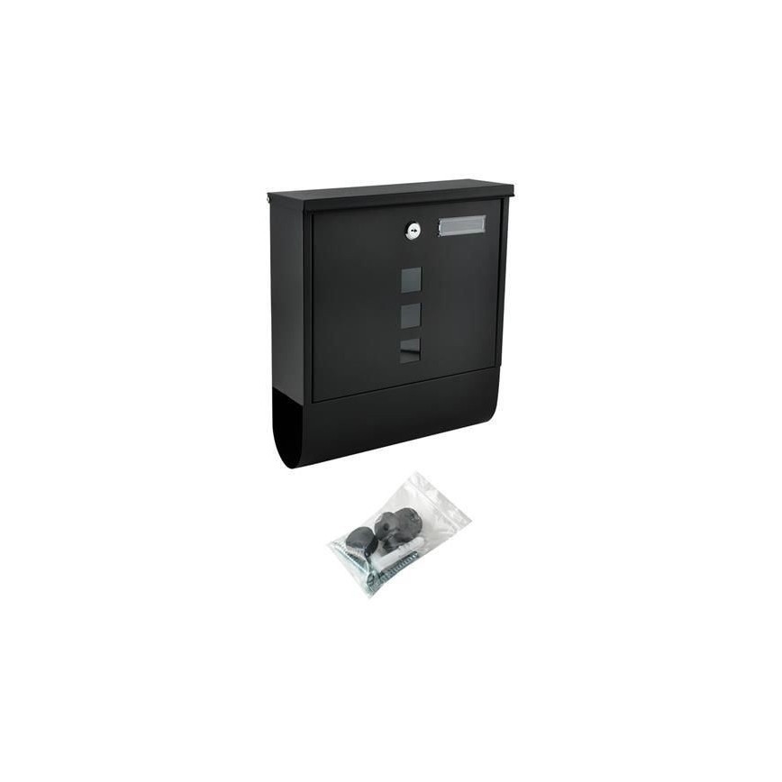 Postkasse 34x30,7 cm sort