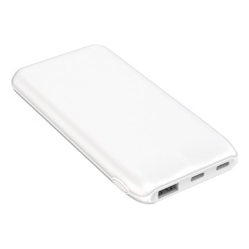 Powerbank 10000 mAh 10W Power Delivery 2xUSB-C + 1xUSB-A hvid