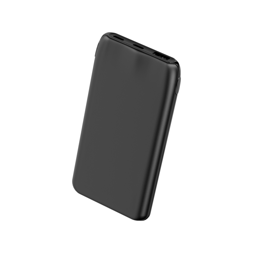 Powerbank 10000 mAh 10W Power Delivery 2xUSB-C + 1xUSB-A sort