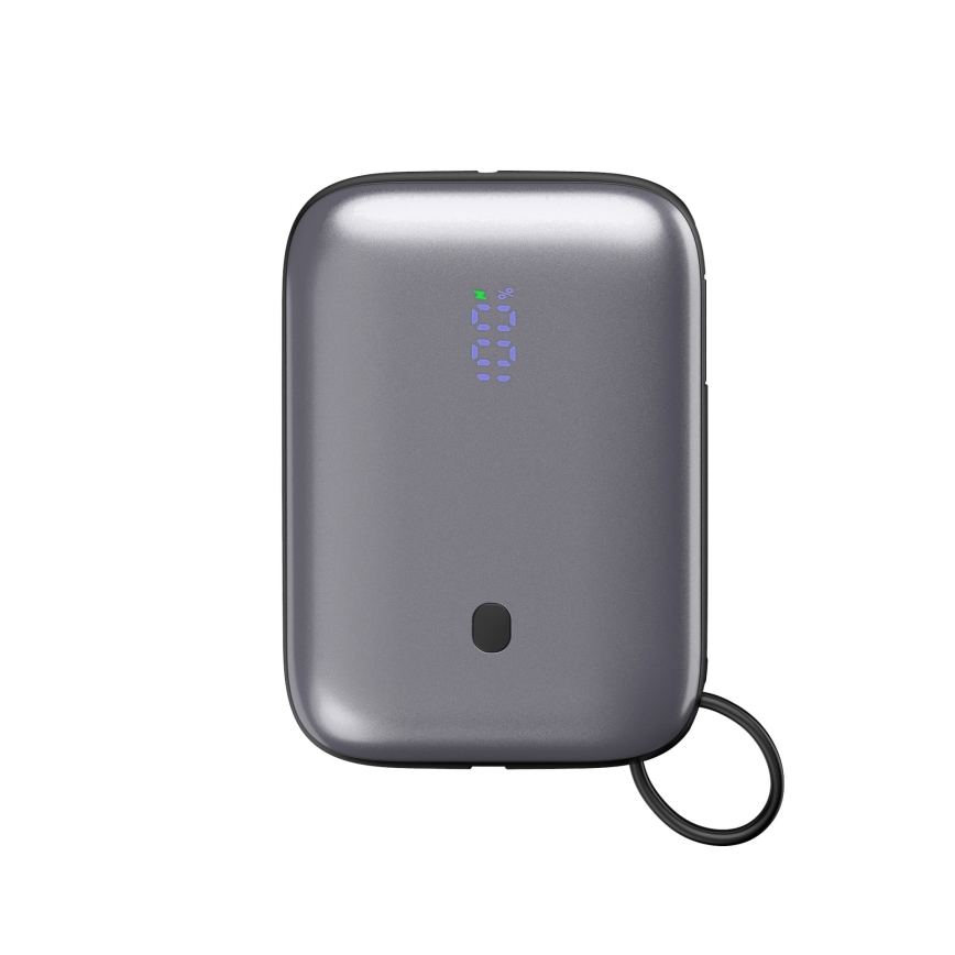 Powerbank 10000 mAh 20W Power Delivery Compact m. indbygget USB-C-kabel 1 m sort