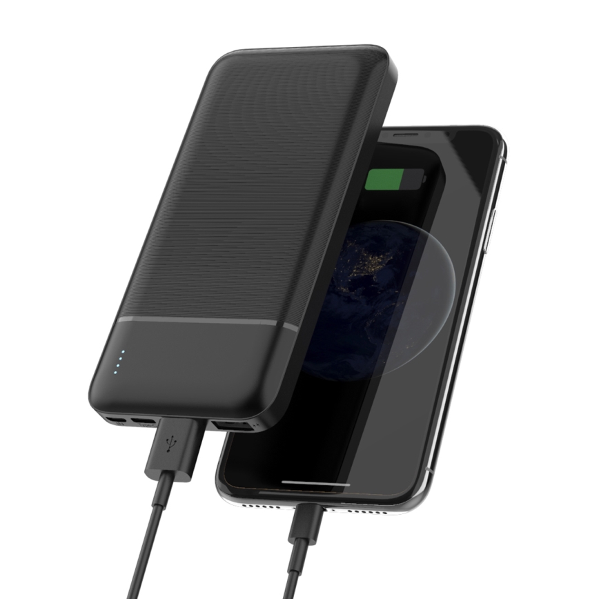 Powerbank 10000 mAh 5V sort