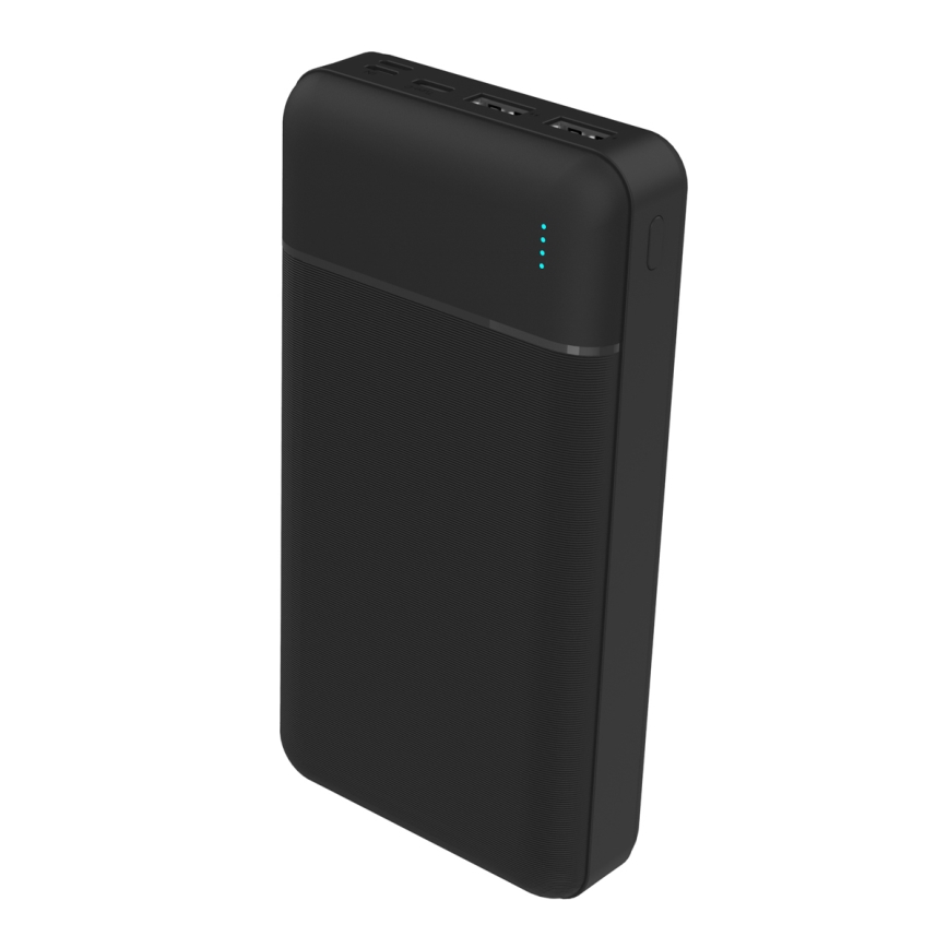 Powerbank 30.000 mAh 3,7V sort