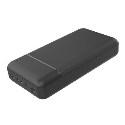 Powerbank 30.000 mAh 3,7V sort