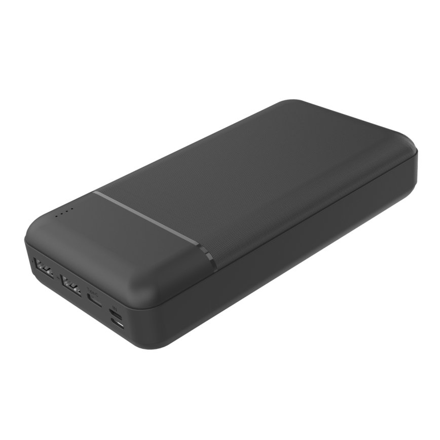 Powerbank 30.000 mAh 3,7V sort